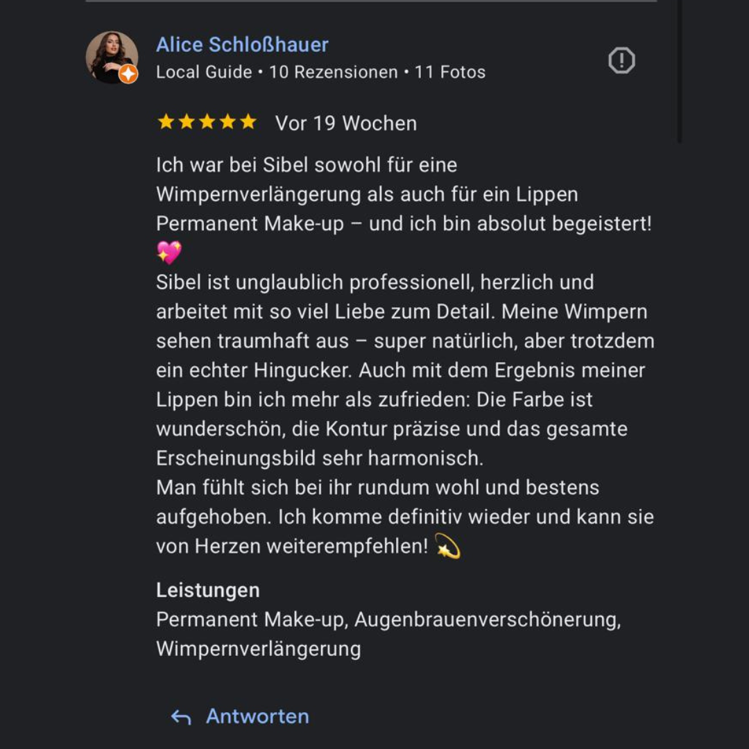 Google Bewertung von Alice Schloßhauer